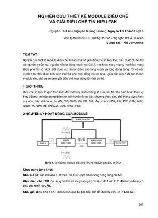 Nghiên cứu thiết kế Module điều chế và giải điều chế tín hiệu FSK