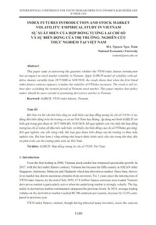 Sự xuất hiện của hợp đồng tương lai chỉ số và sự biến động của thị trường: Nghiên cứu thực nghiệm tại Việt Nam