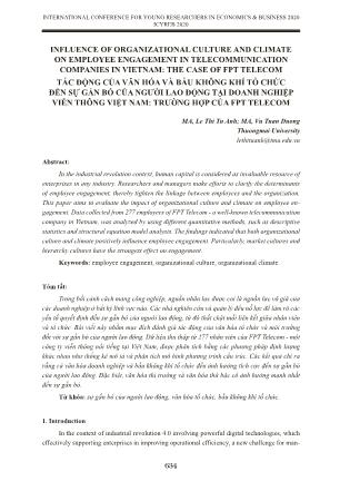 Tác động của văn hóa và bầu không khí tổ chức đến sự gắn bó của người lao động tại doanh nghiệp viễn thông Việt Nam: Trường hợp của FPT Telecom