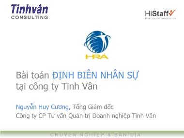 Tài liệu Bài toán định biên nhân sự tại công ty Tinh Vân