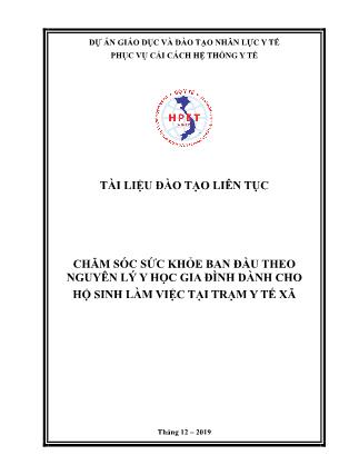 Tài liệu Chăm sóc sức khỏe ban đầu theo nguyên lý y học gia đình dành cho hộ sinh làm việc tại trạm y tế xã