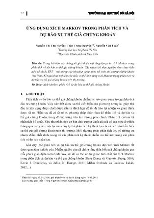 Ứng dụng xích Markov trong phân tích và dự báo xu thế giá chứng khoán