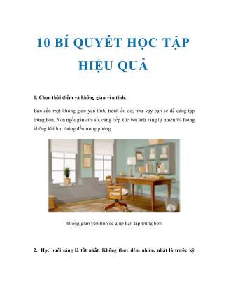 10 bí quyết học tập hiệu quả