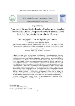 Analysis of linear elastic fracture mechanics for cracked functionally graded composite plate by enhanced local enriched consecutive - Interpolation elements