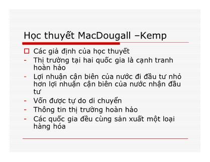 Bài giảng Học thuyết MacDougall – Kemp