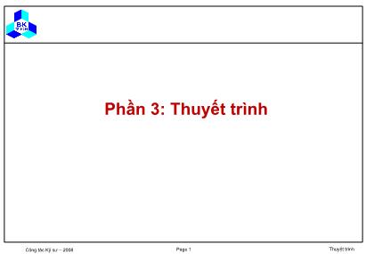 Bài giảng môn Thuyết trình (Bản mới)