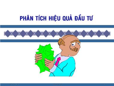 Bài giảng Phân tích hiệu quả đầu tư