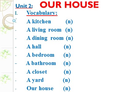 Bài giảng Tiếng Anh Lớp 2 - Unit 2: Our house