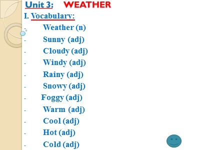 Bài giảng Tiếng Anh Lớp 2 - Unit 3: Weather