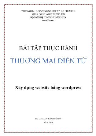 Bài tập thực hành Thương mại điện tử