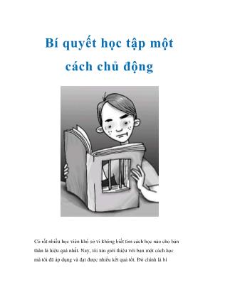 Bí quyết học tập một cách chủ động