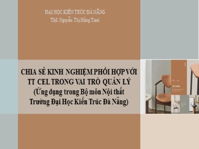 Chia sẻ kinh nghiệm phối hợp với TT Cel trong vai trò quản lý