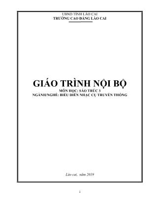 Giáo trình Biểu diễn nhạc cụ truyền thống - Sáo trúc 3