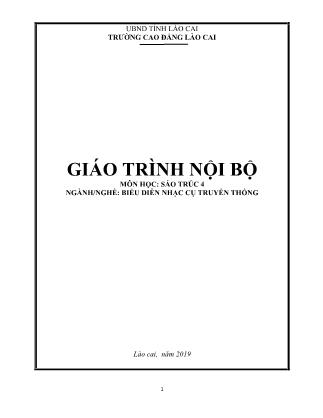 Giáo trình Biểu diễn nhạc cụ truyền thống - Sáo trúc 4