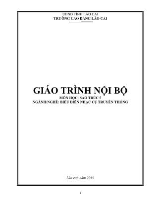 Giáo trình Biểu diễn nhạc cụ truyền thống - Sáo trúc 5