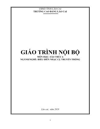 Giáo trình Biểu diễn nhạc cụ truyền thống - Sáo trúc 6