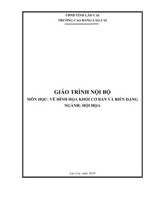 Giáo trình Hội họa - Vẽ hình họa khối cơ bản và biến dạng