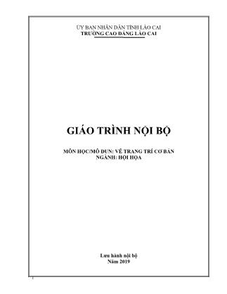 Giáo trình Hội họa - Vẽ trang trí cơ bản