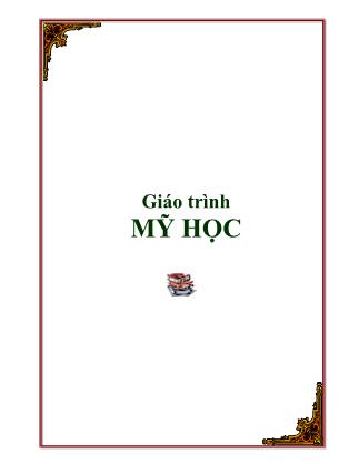 Giáo trình Mỹ học