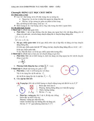 Giáo trình Vật lý đại cương - Chương 2: Động lực học chất điểm