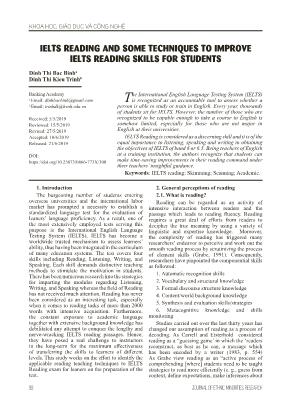 Ielts reading and some techniques to improve Ielts reading skills for students