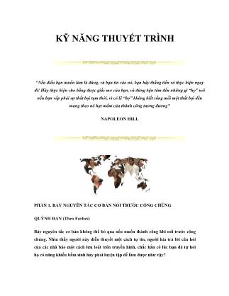 Kỹ năng thuyết trình - Trịnh Thành Công