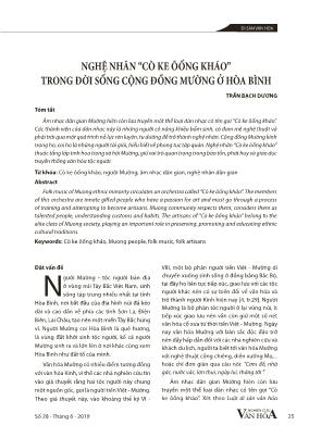 Nghệ nhân “Cò ke ôống kháo” trong đời sống cộng đồng Mường ở Hòa Bình