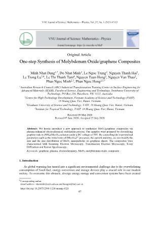 One - step synthesis of molybdenum oxide/graphene composites