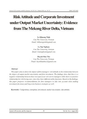 Risk attitude and corporate investment under output market uncertainty: Evidence from the Me Kong river delta, Viet Nam