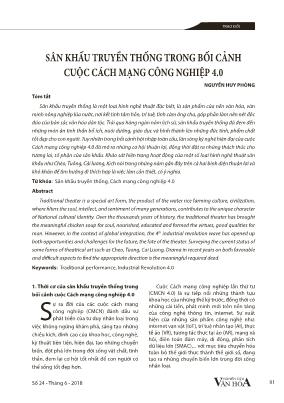 Sân khấu truyền thống trong bối cảnh cuộc cách mạng công nghiệp 4.0