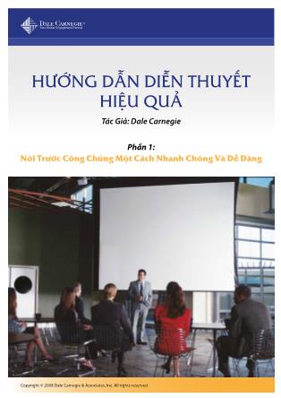 Tài liệu Hướng dẫn diễn thuyết hiệu quả - Phần 1: Nói trước công chúng một cách nhanh chóng và dễ dàng