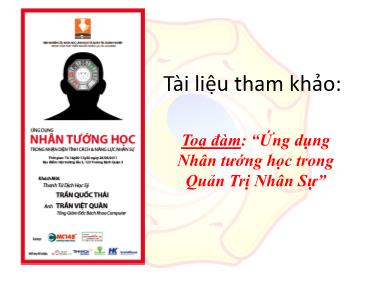 Tài liệu Ứng dụng nhân tướng học trong quản trị nhân sự