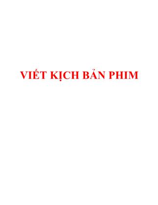 Tài liệu Viết kịch bản phim