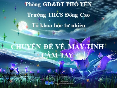 Bài giảng Chuyên đề về máy tính cầm tay