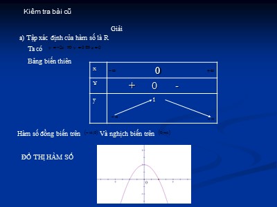 Bài giảng Đại số Lớp 12 - Chương 1: Cực trị của hàm số - Bài 2: Cực trị của hàm số