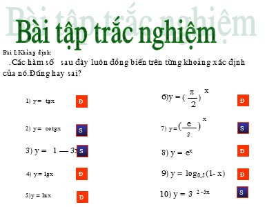 Bài giảng Đại số Lớp 12 - Chương 2: Ứng dụng của đạo hàm - Bài 1: Sự đồng biến, nghịch biến của hàm số - Phạm Danh Hoàn