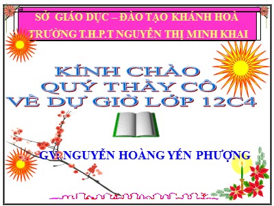 Bài giảng Hình học Lớp 12 - Chương 3 - Tiết 35, Bài 3: Phương trình đường thẳng trong không gian - Nguyễn Hoàng Yến Phượng