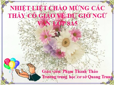 Bài giảng Tiếng Việt Lớp 8 - Tượng hình, từ tượng thanh