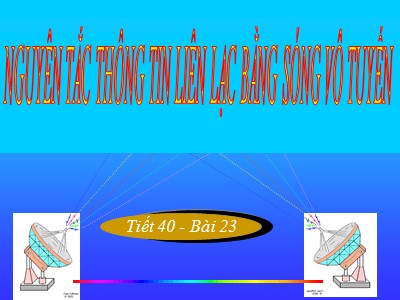 Bài giảng Vật lí Lớp 12 - Bài 23: Nguyên tắc thông tin liên lạc bằng sóng vô tuyến