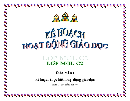 Kế hoạch Hoạt động giáo dục Lớp Lá