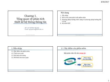 Bài giảng Phân tích thiết kế hướng đối tượng - Chương 1: Tổng quan về phân tích thiết kế hệ thống thông tin