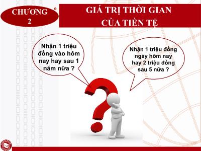 Bài giảng Quản trị tài chính doanh nghiệp - Chương 2: Giá trị thời gian của tiền tệ