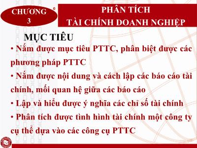 Bài giảng Quản trị tài chính doanh nghiệp - Chương 3: Phân tích tài chính doanh nghiệp