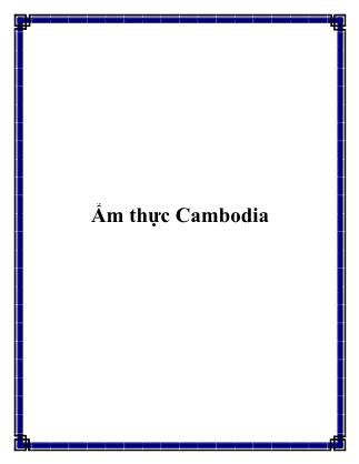 Đề tài Ẩm thực Cambodia