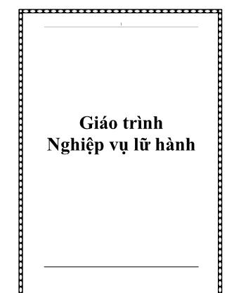 Giáo trình Nghiệp vụ lữ hành