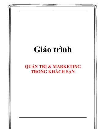 Giáo trình Quản trị & marketing trong khách sạn