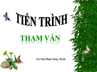 Bài giảng Tiến trình tham vấn