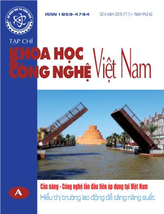 Tạp chí Khoa học Công nghệ Việt Nam - Số 6 năm 2018 (711)